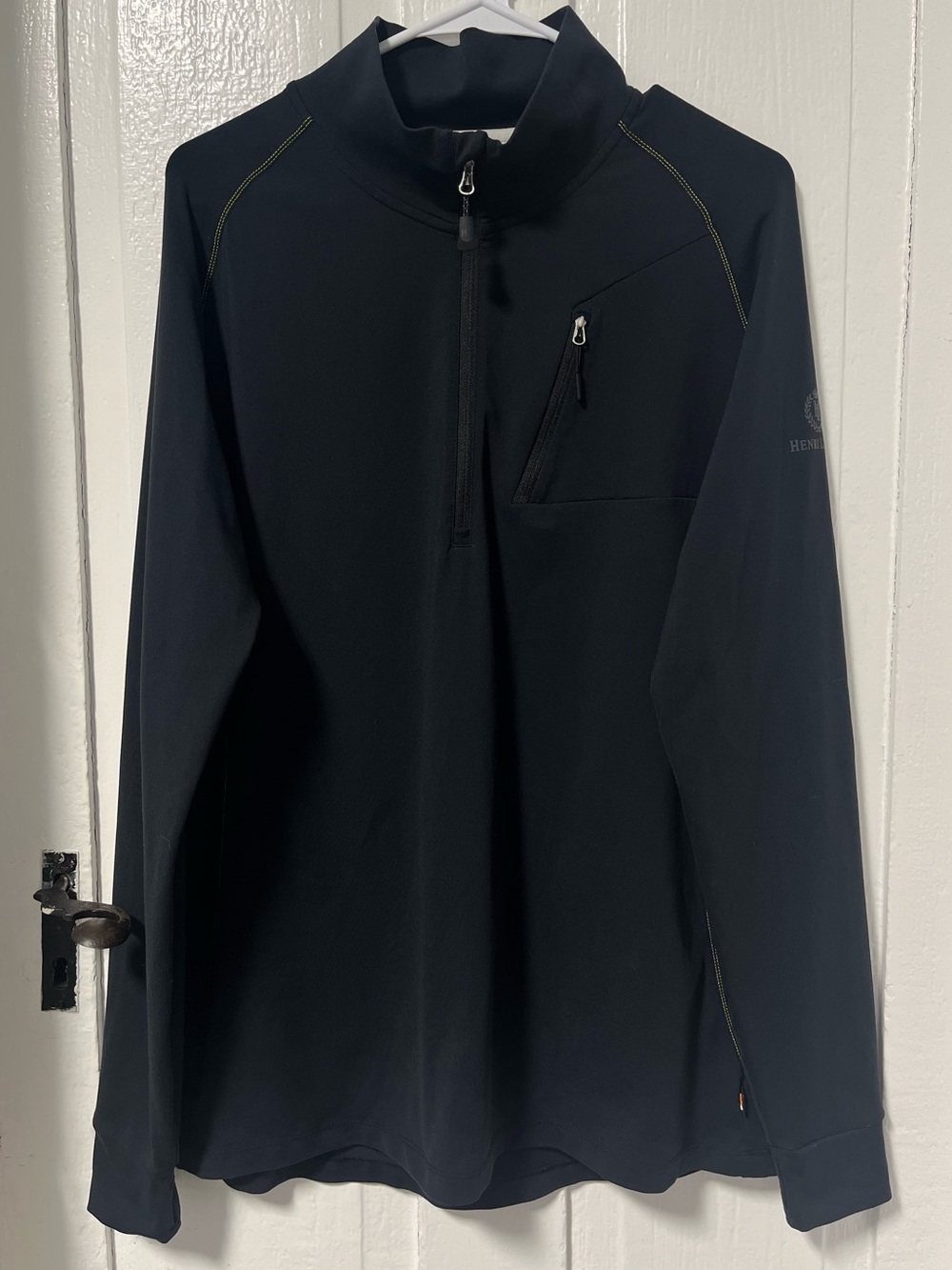 Henri Lloyd Black 1/4 Zip Marine Technology Stretch performance jacket XL